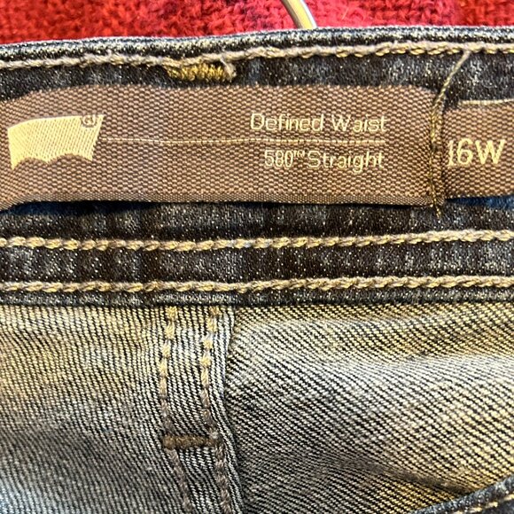 Ladies Levi's 580 Straight - Defined Waist washed jeans - Size 16W - Picture 4 of 7